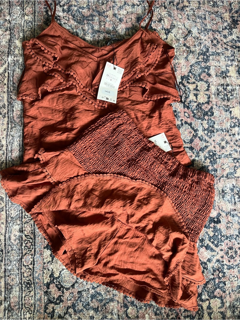 Zara Ruffle Cami & Smocked Mini Skort Set - Picture 2 of 4